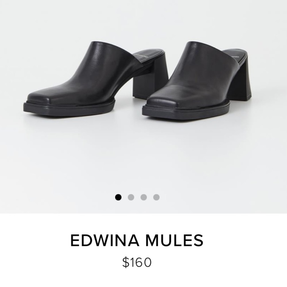 BLACK HEELED MULES by VAGABOND